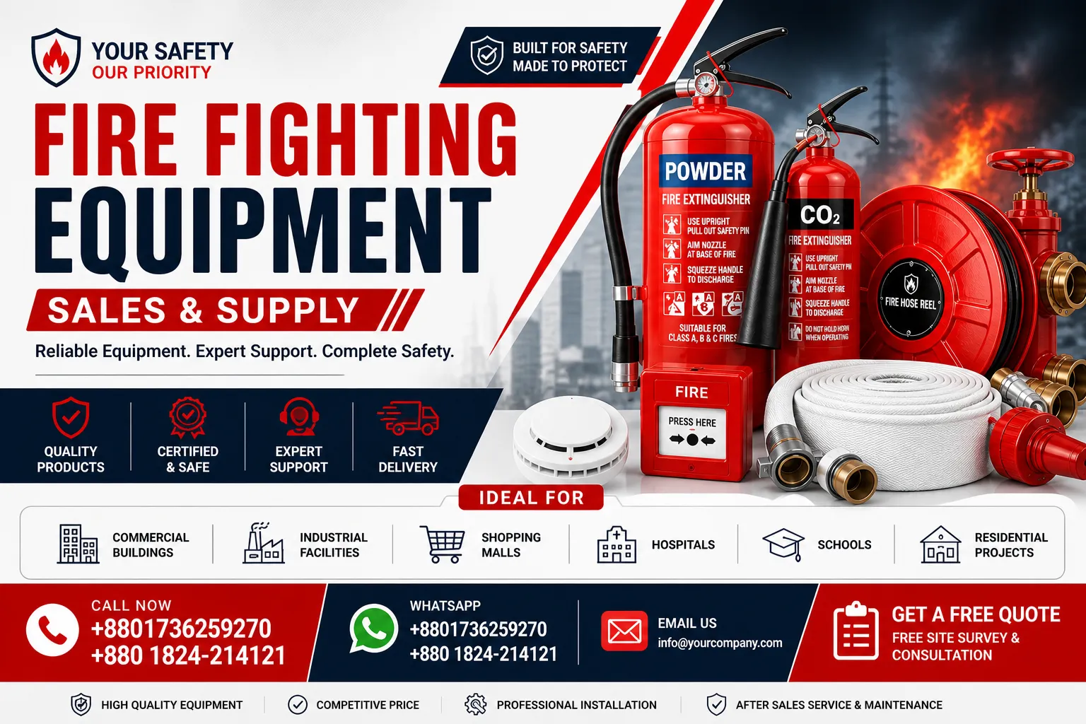 Fire fighting equipment sales and supply
